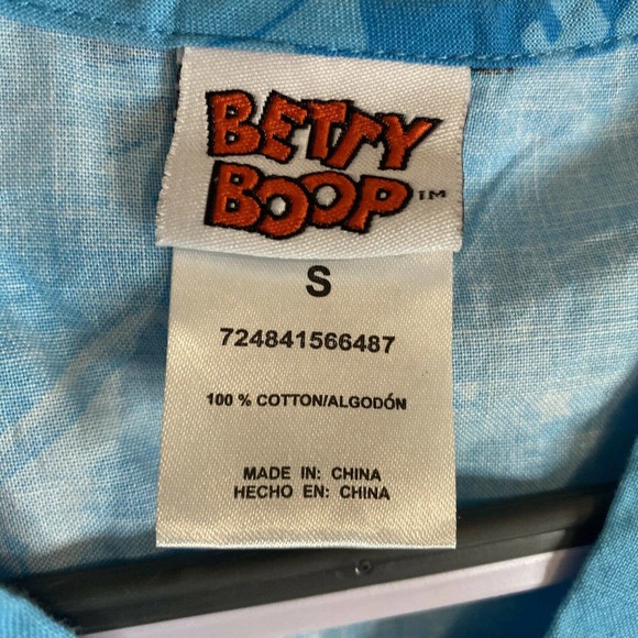 Betty Boop Scrub Top Medical Uniform Blue V-neck Small - Picture 5 of 8